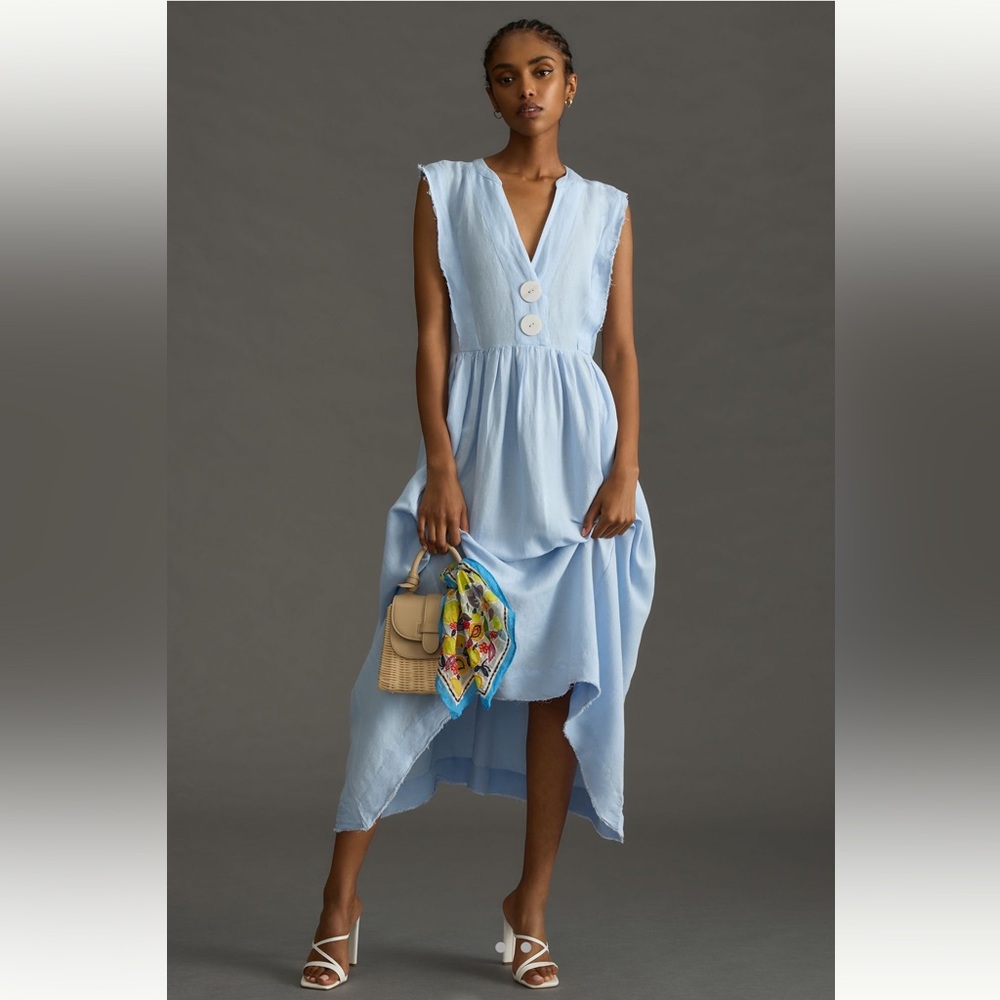 Anthropologie | V-Neck Apron Dress